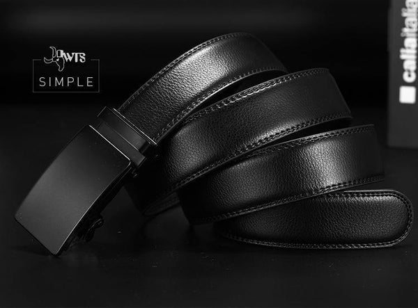 Planet Gates ZD-without buckle / 105cm 28to30 Inch Leather Belts For Men Automatic Male Belts Cummerbunds Leather Belt Men dropshipping Black Belts 105cm-125cm