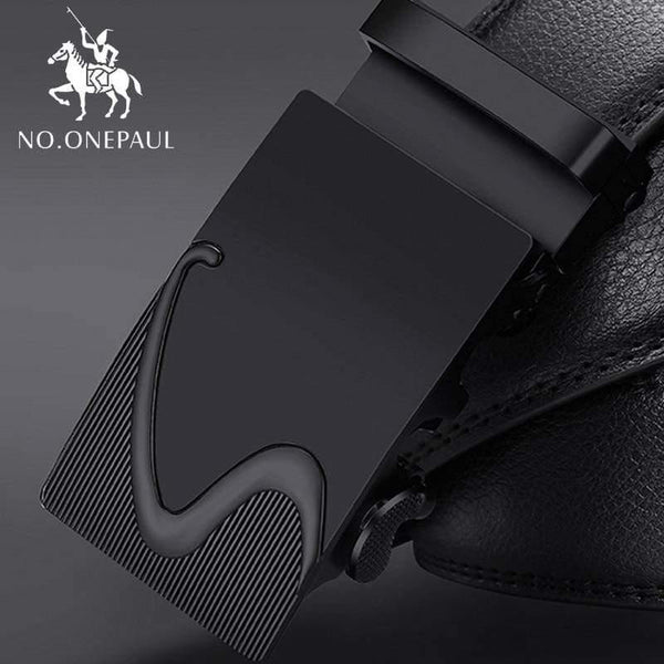 Automatic Buckle Black Belts Luxury Brand Male Genuine Leather Strap Belts For Men Top Quality Belt Cummerbunds