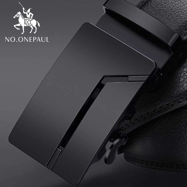 Automatic Buckle Black Belts Luxury Brand Male Genuine Leather Strap Belts For Men Top Quality Belt Cummerbunds