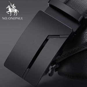 Fashion High Quality Business Male Men's Belts Belts For Men Genuine Leather Cow Skin Black Belt Automatic Buckle