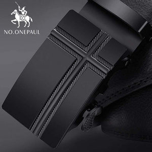Automatic Buckle Black Belts Luxury Brand Male Genuine Leather Strap Belts For Men Top Quality Belt Cummerbunds