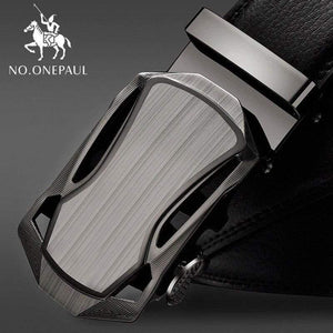 Fashion High Quality Business Male Men's Belts Belts For Men Genuine Leather Cow Skin Black Belt Automatic Buckle