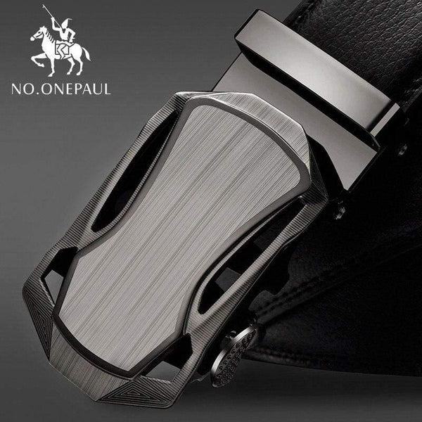 Fashion High Quality Business Male Men's Belts Belts For Men Genuine Leather Cow Skin Black Belt Automatic Buckle