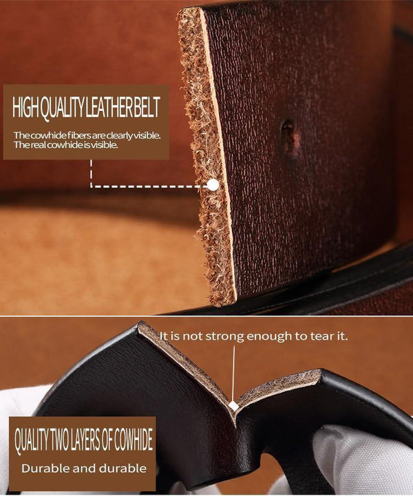 Planet Gates zdk333 Coffee 3.8CM / 100cm Genuine leather luxury strap male belts for men new fashion classic vintage pin buckle men belt High Quality