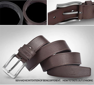 Planet Gates zdk333 Coffee 3.8CM / 100cm Genuine leather luxury strap male belts for men new fashion classic vintage pin buckle men belt High Quality