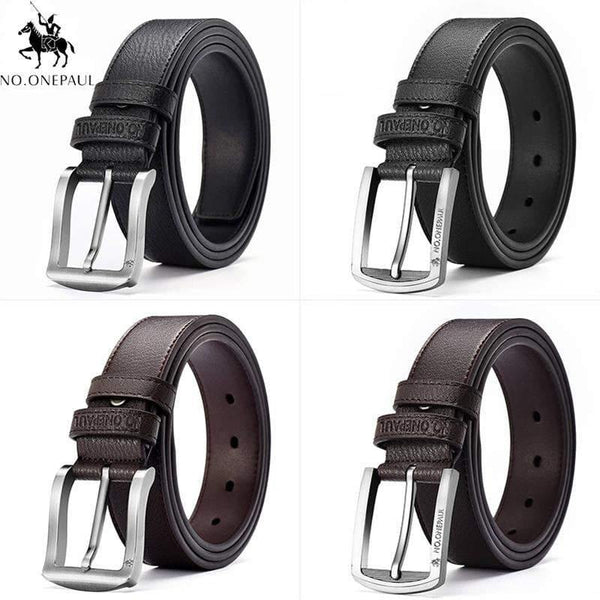 Planet Gates zdk333 Coffee 3.8CM / 100cm Genuine leather luxury strap male belts for men new fashion classic vintage pin buckle men belt High Quality