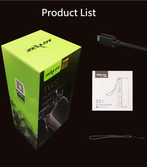 Planet Gates ZEALOT Powerful Bluetooth Speaker Bass Wireless Portable Subwoofer Waterproof Sound Box Support TF, TWS, USB Flash Drive