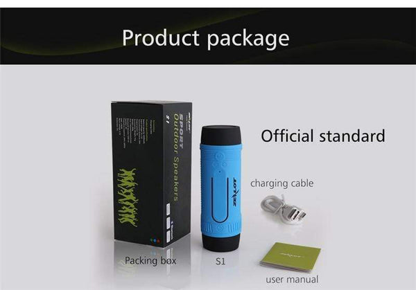 Planet Gates Zealot S1 Portable Bluetooth Speaker Wireless Bicycle Speaker+fm Radio Outdoor Waterproof Boombox Support TF Card,AUX,Flashlight