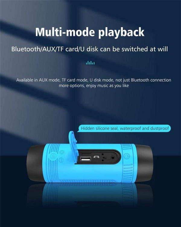 Planet Gates Zealot S1 Portable Bluetooth Speaker Wireless Bicycle Speaker+fm Radio Outdoor Waterproof Boombox Support TF Card,AUX,Flashlight