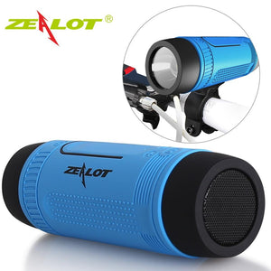 Planet Gates Zealot S1 Portable Bluetooth Speaker Wireless Bicycle Speaker+fm Radio Outdoor Waterproof Boombox Support TF Card,AUX,Flashlight