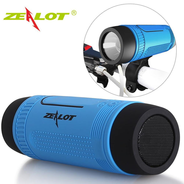 Planet Gates Zealot S1 Portable Bluetooth Speaker Wireless Bicycle Speaker+fm Radio Outdoor Waterproof Boombox Support TF Card,AUX,Flashlight