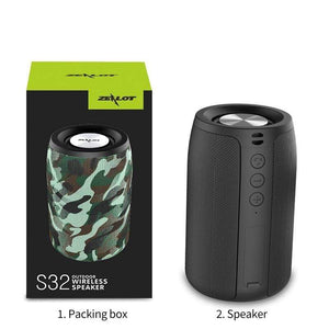 Planet Gates ZEALOT S32 Wireless Bluetooth Speaker Mini Portable HIFI Subwoofer Speaker with fm Radio Column Support TF, TWS, USB Flash Drive