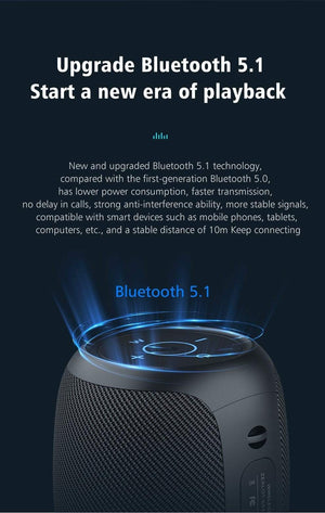 Planet Gates Zealot S53 Portable Wireless Speaker Bluetooth Column Waterproof HIFI Lossless Sound Quality Stereo Subwoofer Loudspeaker