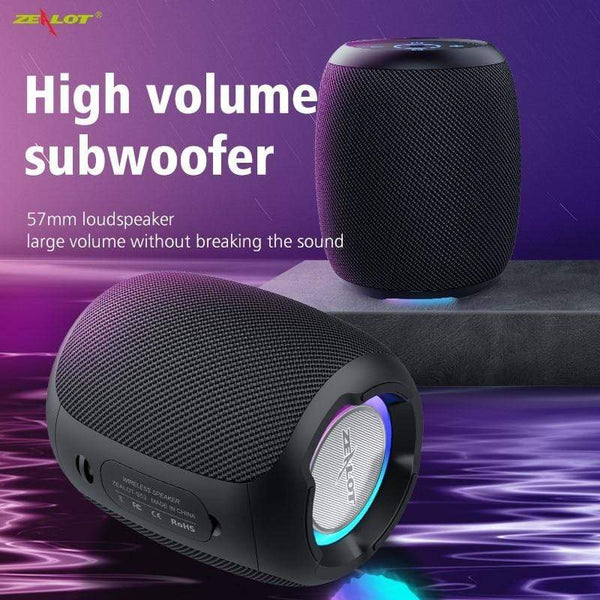 Planet Gates Zealot S53 Portable Wireless Speaker Bluetooth Column Waterproof HIFI Lossless Sound Quality Stereo Subwoofer Loudspeaker