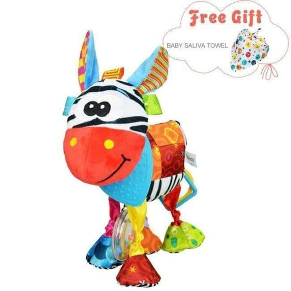 Planet Gates Zebra Crib Hanging Toys For Babies Soft Animals Giraffe Rattle Bell Stroller Toys For Kids Teether Early Learning Education Color Toys