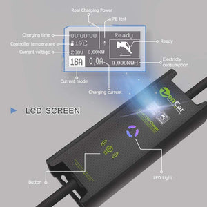 Planet Gates ZENCAR Level 2 EVSE Type B AC 30mA DC 6mA 3.5kW EV Charger Type 1 Schuko plug 5m Electric Car Charging 6A 8A 10A 12A 16A