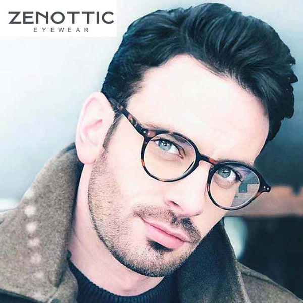 Planet Gates ZENOTTIC Round Frame Reading Glasses For Men Women Computer Optical Eyeglasses Hyperopia Anti Blue Light Reading Glasses Eyewear