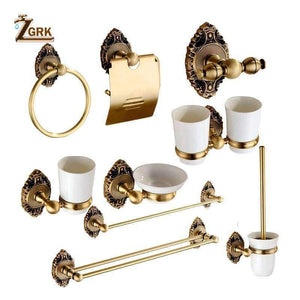 Planet Gates ZGRK Bathroom Accessories Towel Bar Paper Holder Double Toothbrush Holder Bath towel back Towel ring Bathroom Sets