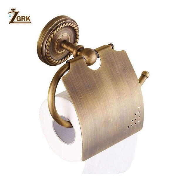 Planet Gates ZGRK Paper Holders Solid Brass Gold Paper Roll Holder Toilet Paper Holder Tissue Holder Restroom Bathroom Accessories