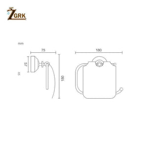 Planet Gates ZGRK Paper Holders Solid Brass Gold Paper Roll Holder Toilet Paper Holder Tissue Holder Restroom Bathroom Accessories