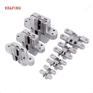 Planet Gates Zinc Alloy Hidden Hinges 19x95MM Invisible Concealed Folding Door Hinge With Screw For Furniture Hardware