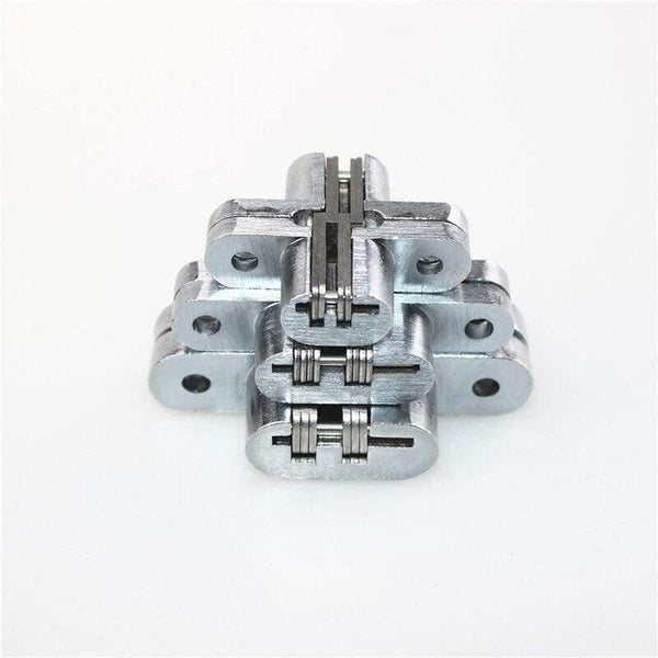 Planet Gates Zinc Alloy Hidden Hinges 19x95MM Invisible Concealed Folding Door Hinge With Screw For Furniture Hardware