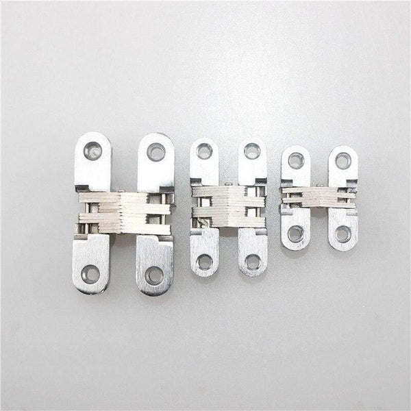 Planet Gates Zinc Alloy Hidden Hinges 19x95MM Invisible Concealed Folding Door Hinge With Screw For Furniture Hardware