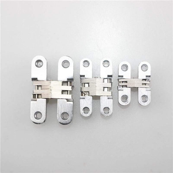 Planet Gates Zinc Alloy Hidden Hinges 19x95MM Invisible Concealed Folding Door Hinge With Screw For Furniture Hardware