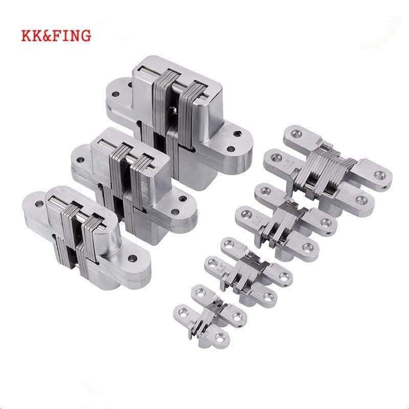 Planet Gates Zinc Alloy Hidden Hinges 19x95MM Invisible Concealed Folding Door Hinge With Screw For Furniture Hardware