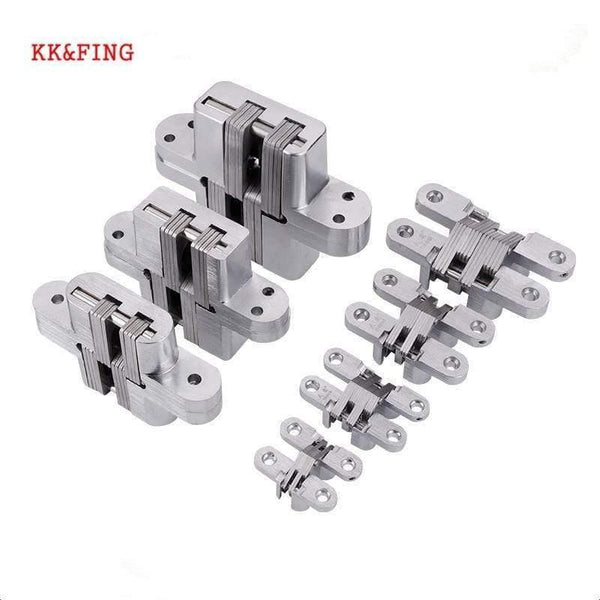 Planet Gates Zinc Alloy Hidden Hinges 19x95MM Invisible Concealed Folding Door Hinge With Screw For Furniture Hardware