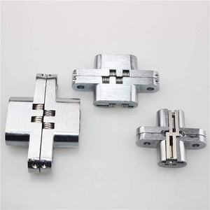 Planet Gates Zinc Alloy Hidden Hinges 19x95MM Invisible Concealed Folding Door Hinge With Screw For Furniture Hardware