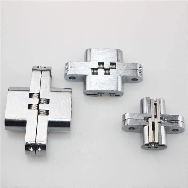 Planet Gates Zinc Alloy Hidden Hinges 19x95MM Invisible Concealed Folding Door Hinge With Screw For Furniture Hardware