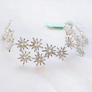 Planet Gates Zircon Tiara Star Zirconia Crown Wedding Hair Accessories Bride CZ Coroa Novia Diadem Headpiece WIGO1244