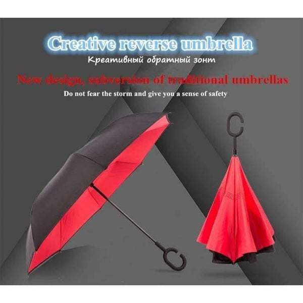 Planet Gates zizihua Reverse Umbrella Double Layer Inverted Windproof Rain Car Umbrellas For Women S1004