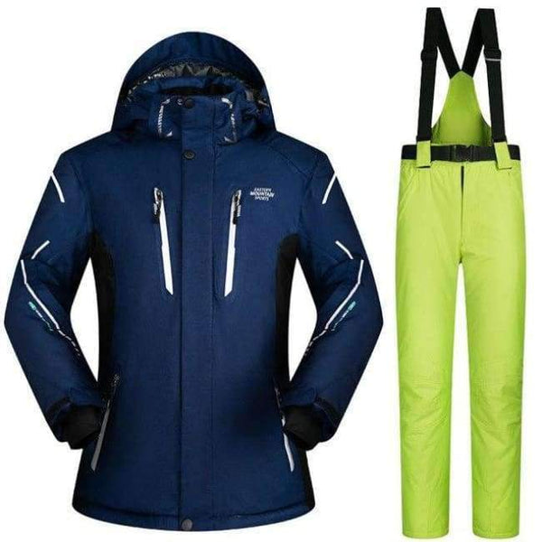 Planet Gates ZN And Green / XL Mens Ski Jacket And Pant Outdoor Sport Wear Waterproof Super Warm Snow Snowboard Suit Thicken Cross Country Skiing Clothes Brand