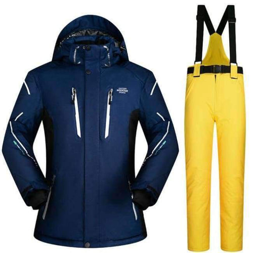 Planet Gates ZN And Yellow / XL Mens Ski Jacket And Pant Outdoor Sport Wear Waterproof Super Warm Snow Snowboard Suit Thicken Cross Country Skiing Clothes Brand