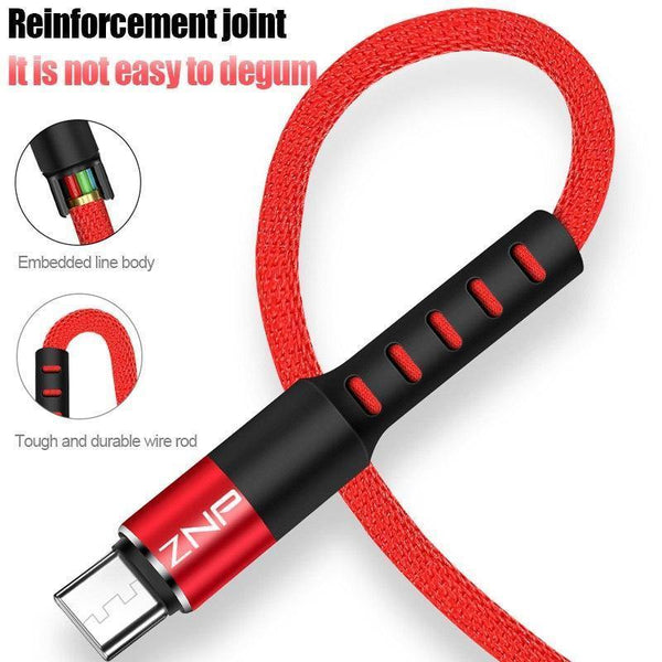 Planet Gates ZNP 1m Micro USB Cable for Xiaomi Redmi Note 5 Pro 4 LG Reversible Micro USB Charger Data Cable for Samsung S7 Mobile Phone