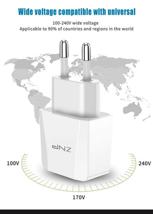 Planet Gates ZNP 2 Port USB Charger Mobile Phone USB Charger Fast Charging Wall Charger For iPhone Samsung Xiaomi 2.1A Max Charger
