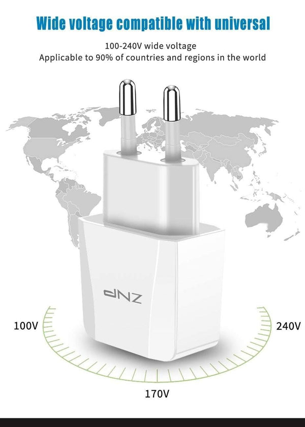Planet Gates ZNP 2 Port USB Charger Mobile Phone USB Charger Fast Charging Wall Charger For iPhone Samsung Xiaomi 2.1A Max Charger