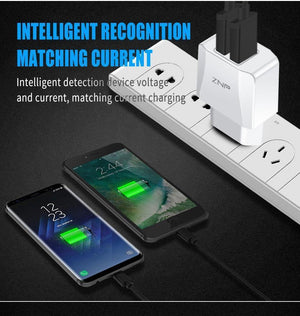 Planet Gates ZNP 2 Port USB Charger Mobile Phone USB Charger Fast Charging Wall Charger For iPhone Samsung Xiaomi 2.1A Max Charger