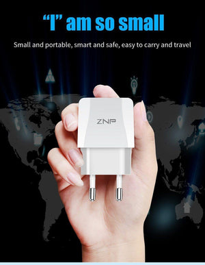 Planet Gates ZNP 2 Port USB Charger Mobile Phone USB Charger Fast Charging Wall Charger For iPhone Samsung Xiaomi 2.1A Max Charger