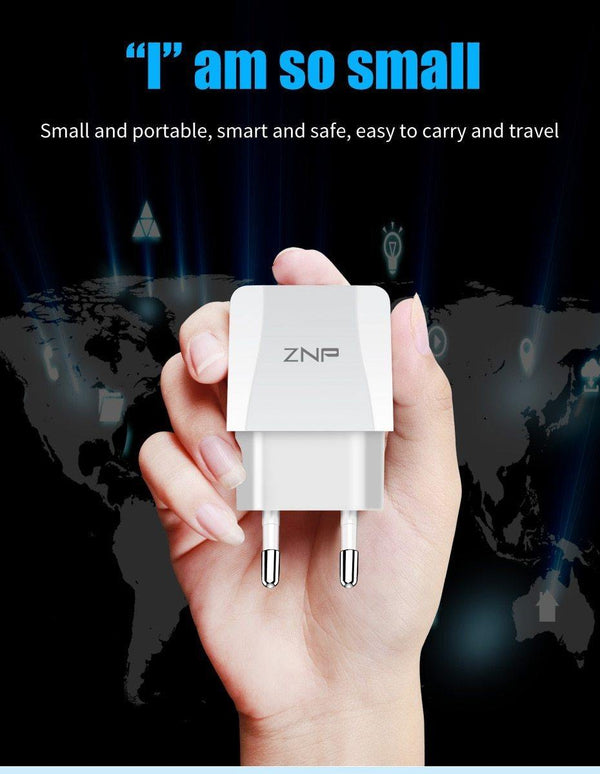 Planet Gates ZNP 2 Port USB Charger Mobile Phone USB Charger Fast Charging Wall Charger For iPhone Samsung Xiaomi 2.1A Max Charger