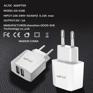 Planet Gates ZNP 2 Port USB Charger Mobile Phone USB Charger Fast Charging Wall Charger For iPhone Samsung Xiaomi 2.1A Max Charger