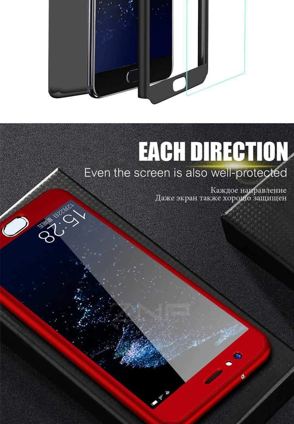 Planet Gates ZNP 360 Degree Full Cover Case For Huawei P9 P10 P20 Lite Cases With Glass For Huawei P10 P20 Plus Honor 9 9 Lite Phone Case