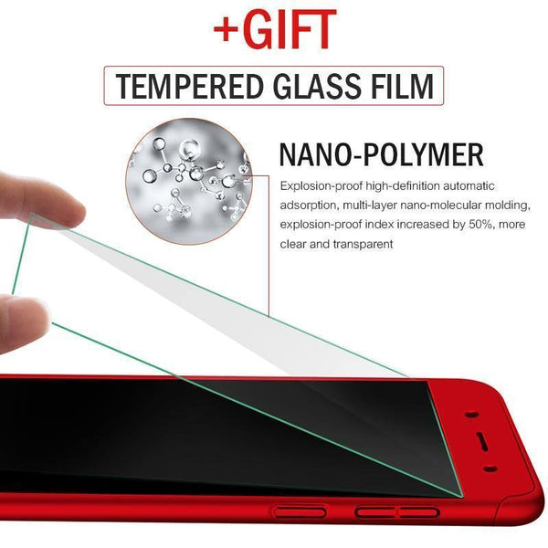 Planet Gates ZNP 360 Degree Shockproof Phone Case For Xiaomi Redmi Note 4 4X Case With Glass Cover For Redmi Note 4 Redmi Note 4X Case Glass