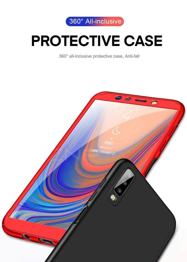 Planet Gates ZNP 360 Full Cover Case For Samsung Galaxy A3 A5 A7 J5 J7 Protective Phone Case For Samsung A6 A8 Plus 2018 Cases With Glass