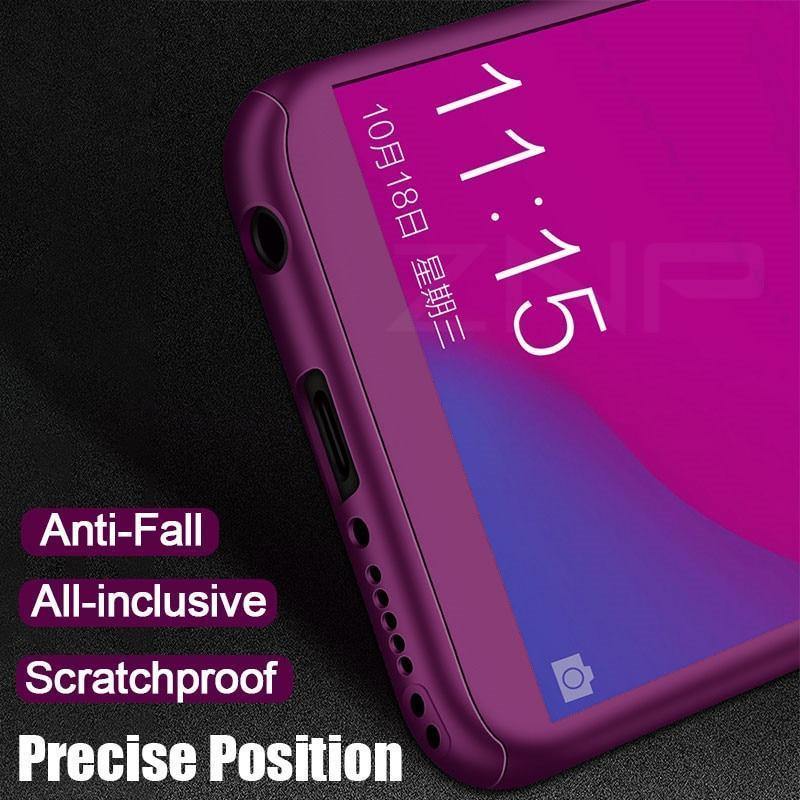 Planet Gates ZNP 360 Full Cover Phone Case For Huawei Y6 Y5 y7 2018 Case For Huawei Y7 Y6 Prime Protective Case Y5 Y7 2017 Shell With Glass