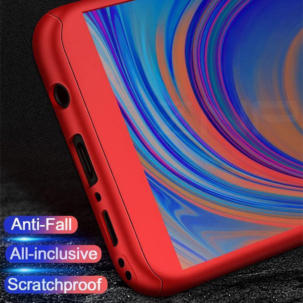 Planet Gates ZNP 360 Shockproof Phone Case For Samsung Galaxy A3 A5 2017 A7 2018 A8 Plus Full Cover Cases For Samsung J4 J6 Plus Case + Glass