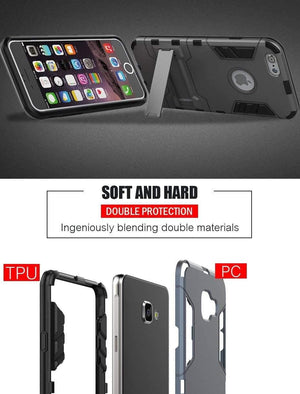 Planet Gates ZNP Full Shockproof Armor Stand Cover Case For Samsung Galaxy A5 A3 A7 A8 Plus Holder Phone Case For Samsung J5 J7 A7 A5 A3 Case