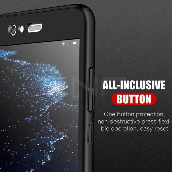 Planet Gates ZNP Luxury 360 Degree Phone Case For Huawei P10 Plus P20 Pro Hard PC Full Cover For Huawei P20 P10 Lite Case With Tempered Glass